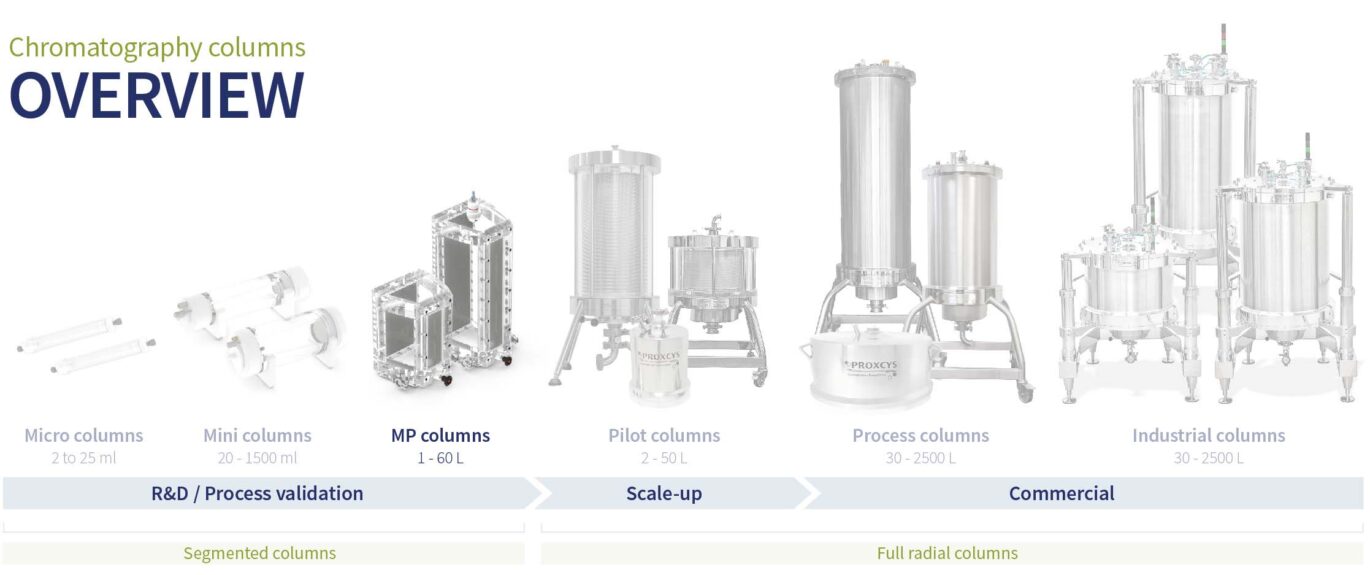 Product overview scale up Mini Process chromatography columns